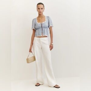 Reformation Vida Pants White